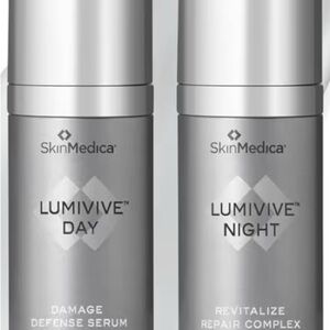 🆕SkinMedica LUMIVIVE Day & Night Serum Set - Silver
